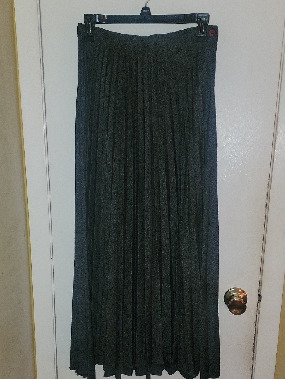 Pleated Long Gray Women's Skirt